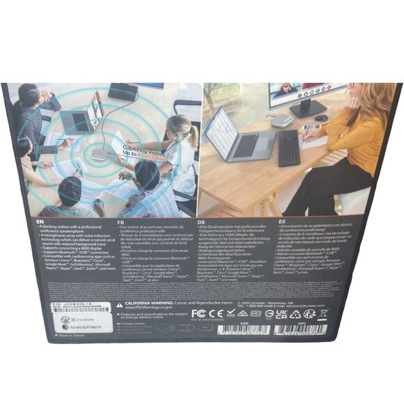 USB‑C Hub 8‑in‑1 4K Dock with Speakerphone, Ethernet, PD – j5create JCDS335 New - Picture 9 of 10